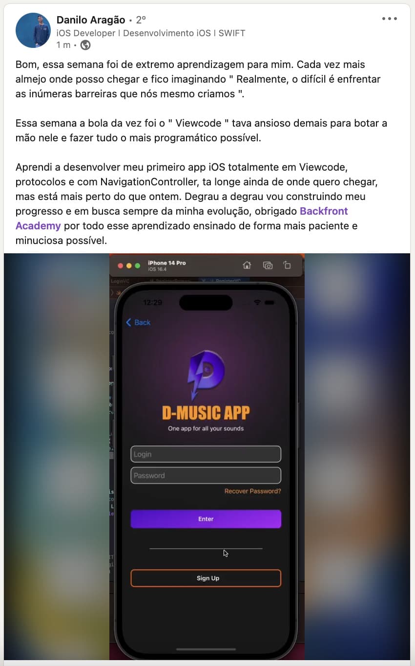 Depoimento de Danilo Aragão