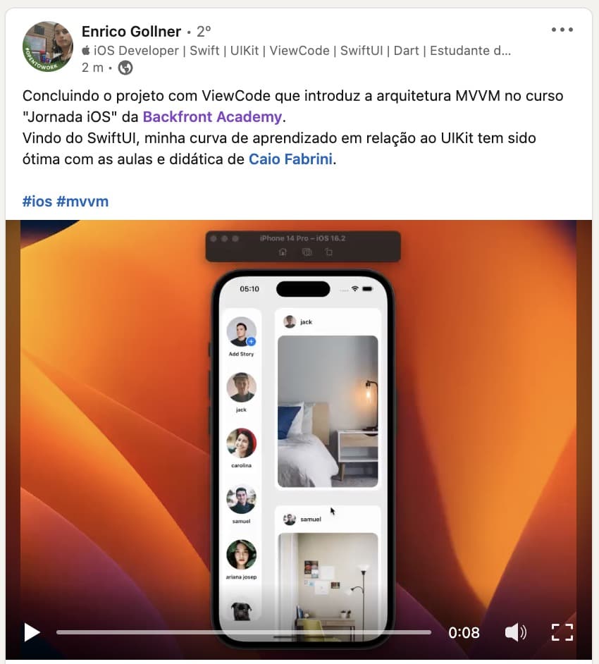 Depoimento de Enrico