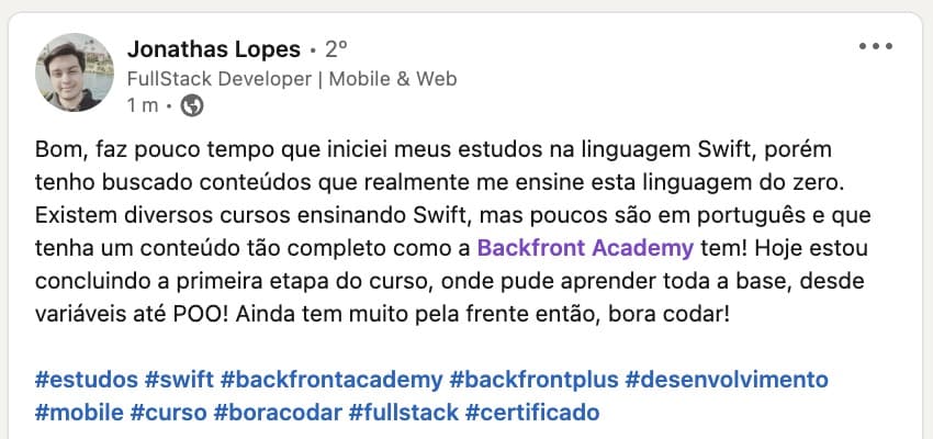 Depoimento de Jonathas Lopes